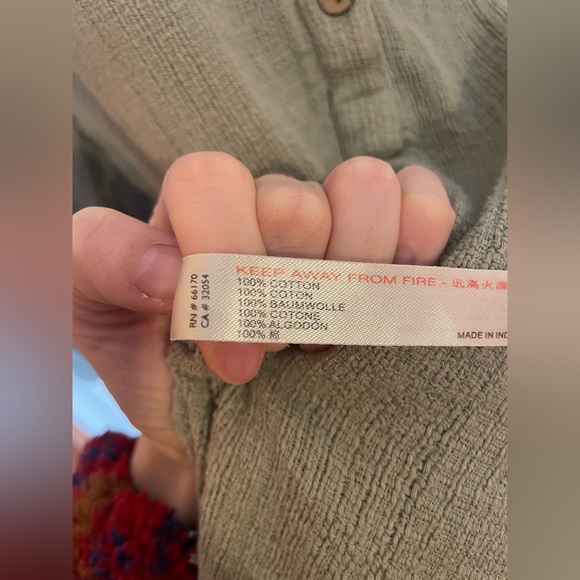 Free People Seersucker Henley - Picture 9 of 9